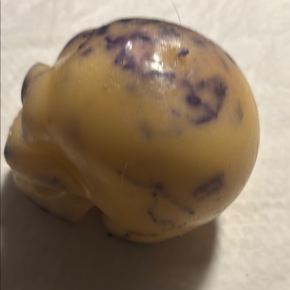 Cream and Purple Candle Holder with Distinctive Accents - Picture 14 of 16